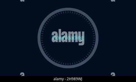 futuristic interface with a circular progress bar, loading data,  programming code on background (3d render Stock Photo - Alamy
