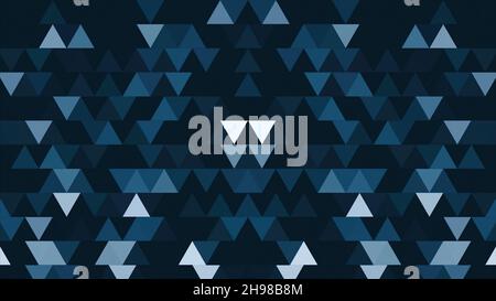 Abstract background of 8-bit minimalism triangles. Abstract geometric shapes, abstract background from geometric shapes in seamless loop. Stock Photo