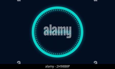 Infographics Circular Graph Animation Counting. Loading animation. Stock Photo