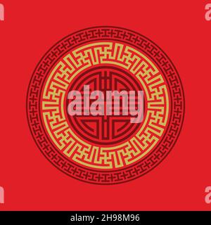 Vector korean ornament. Asain pattern, pattern fills Stock Vector