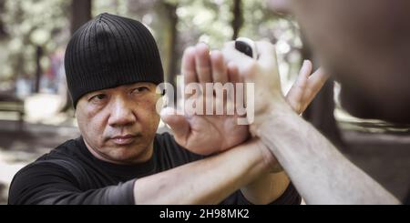 Lameco Astig Combatives instructor demonstrates single stick