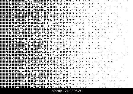 Pixel dissolved disperse mosaic background. Y2k pixel disintegration ...