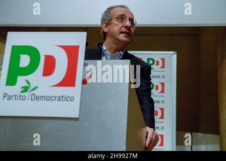 Rome, Italy 18/02/2009: Press conference of Walter Veltroni following his resignation as secretary of the PD. ©Andrea Sabbadini Stock Photo