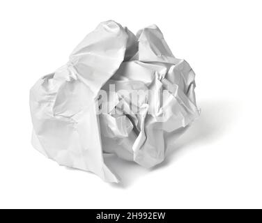 paper ball crumpled garbage trash mistake Stock Photo