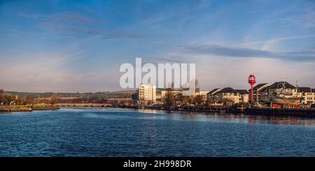 Irish Landscape. Arklow city, located on the coast of Irish Sea in co. Wicklow. Ireland. Stock Photo