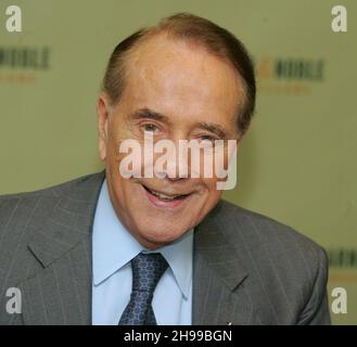 December 05, 2021: BOB DOLE, the longtime lawmaker who overcame life-threatening injuries during World War II to become a shepherd of the Republican Party, died in his sleep at the age of 98. Dole's death was confirmed by the Elizabeth Dole Foundation in a statement Sunday. FILE PHOTO SHOT ON: AprIL 13, 2005, New York, NY, USA; Senator BOB DOLE promotes his new book 'One Soldier's Story' at Barnes & Noble Rockefeller Center. (Credit Image: Nancy Kaszerman/ZUMAPRESS.com) Stock Photo