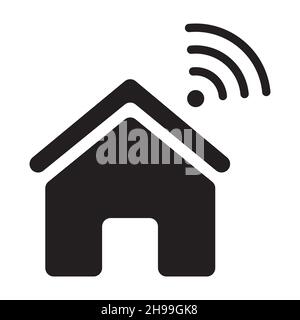 Smart home and remote control icon in simple style on white background. Stock Vector