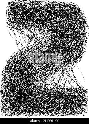 Decorative number 2 made of particles isolated on white background. Vector illustration Stock Vector