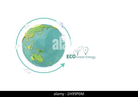 earth illustration. lowpoly earth vector. Stock Vector