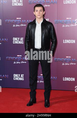 December 5th, 2021. London, UK. Tom Holland attending the Spider-Man No Way Home photocall in London. Credit: Doug Peters/EMPICS/Alamy Live News Stock Photo