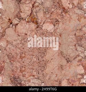 Soft pink marble texture with contrast cracks. Seamless square background, tile ready. Stock Photo