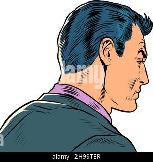 A sad businessman reflects. An emotional moment at work. Loneliness and stress Stock Vector