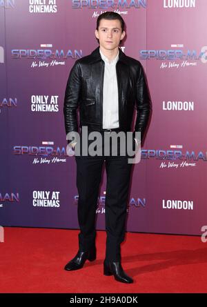 December 5th, 2021. London, UK. Tom Holland attending the Spider-Man No Way Home photocall in London. Credit: Doug Peters/EMPICS/Alamy Live News Stock Photo