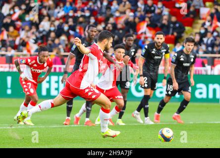 Monaco, Monaco. 05th Dec, 2021. Monaco, Monte Carlo - December 05, 2021: AS Monaco - FC Metz Football Match (J17, L1) with german Striker Kevin Volland. Mandoga Media Germany Credit: dpa/Alamy Live News Stock Photo