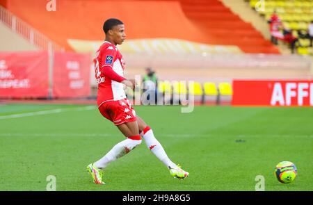 Monaco, Monaco. 05th Dec, 2021. Monaco, Monte Carlo - December 05, 2021: AS Monaco - FC Metz Football Match (J17, L1) with german midfielder Ismail Jakobs. Mandoga Media Germany Credit: dpa/Alamy Live News Stock Photo