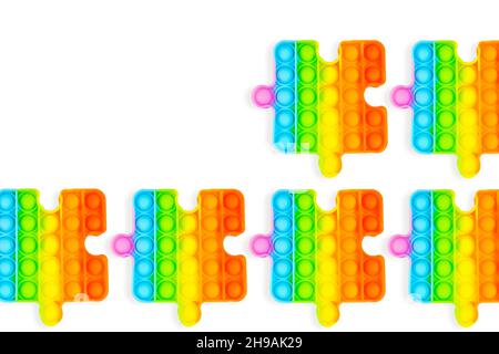 Anti stress Popit toy isolated on the white background Stock Photo