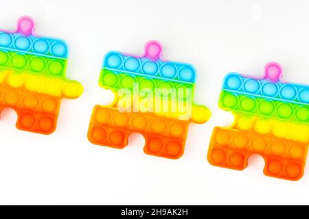 Anti stress Popit toy isolated on the white background Stock Photo