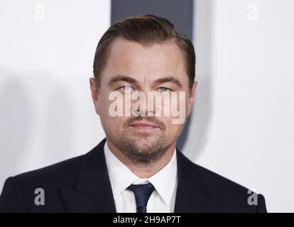 New York, United States. 05th Dec, 2021. Leonardo DiCaprio arrives on the red carpet at the world premiere of Netflix's 'Don't Look Up' on Sunday, December 05, 2021 in New York City. Photo by John Angelillo/UPI Credit: UPI/Alamy Live News Stock Photo