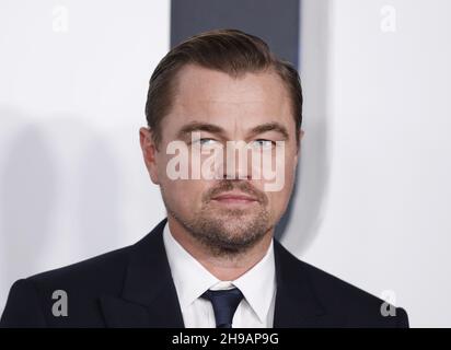 New York, United States. 05th Dec, 2021. Leonardo DiCaprio arrives on the red carpet at the world premiere of Netflix's 'Don't Look Up' on Sunday, December 05, 2021 in New York City. Photo by John Angelillo/UPI Credit: UPI/Alamy Live News Stock Photo