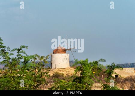 Windmill, Vejer de la Frontera, Cadiz Province, Andalusia Autonomous Community, Spain Stock Photo