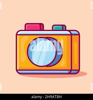 pocket camera isolated cartoon vector illustration in flat style Stock Vector