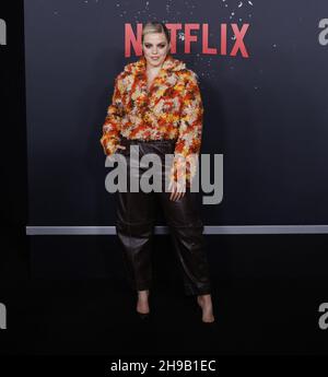 New York, United States. 05th Dec, 2021. Renee Rapp arrives on the red carpet at the world premiere of Netflix's 'Don't Look Up' on Sunday, December 05, 2021 in New York City. Photo by John Angelillo/UPI Credit: UPI/Alamy Live News Stock Photo