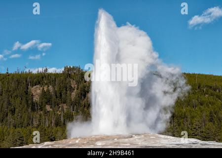 Old Faithful, Yellowstone National Park, Wyoming State, USA Stock Photo