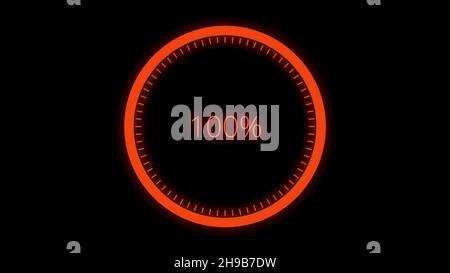 Infographics Circular Graph Animation Counting. Loading animation. Stock Photo