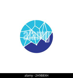 circle traffic modern lines connect logo symbol icon vector graphic design illustration idea creative Stock Vector