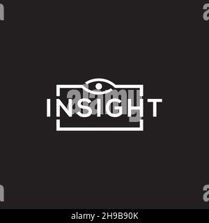 lines circle eye modern insight logo symbol icon vector graphic design illustration idea creative Stock Vector