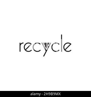 letter recycle arrow modern logo symbol icon vector graphic design illustration idea creative Stock Vector