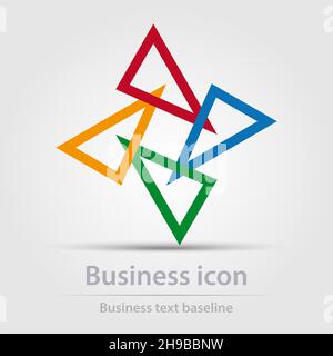Originally designed color abstract vector business icon for creative design tasks Stock Vector