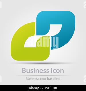 Originally designed color abstract vector business icon for creative design tasks Stock Vector