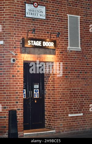 The Stage Door on Shelton Street of the The Lyceum Theatre in London Stock Photo