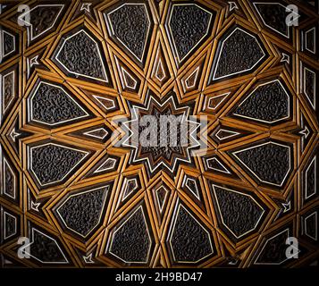 Islam arab pattern. Decorating tile on the wall panel in Morocco. Geometric abstract muslim texture. High quality photo Stock Photo