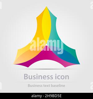 Originally designed color abstract vector business icon for creative design tasks Stock Vector