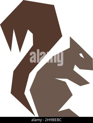 Squirrel logo vector icon design illustration template Stock Vector