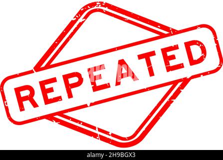 Grunge red repeated word rubber seal stamp on white background Stock ...