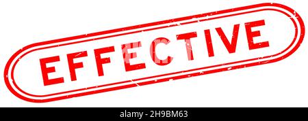 Grunge red effective word rubber seal stamp on white background Stock Vector