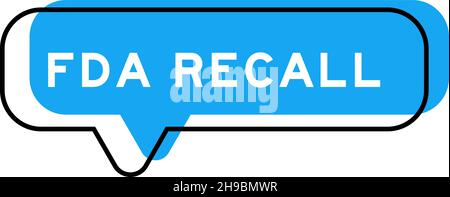 Speech banner and blue shade with word on white background Stock Vector
