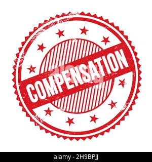 COMPENSATION text written on red round vintage rubber stamp Stock Photo ...