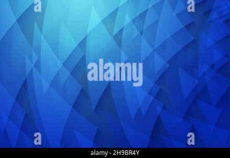 Abstract triangles swirl geometric template design of gradient blue color. Overlapping for futuristic template background. Illustration vector Stock Vector