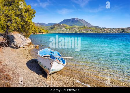 Heraion Lake, Loutraki, Peloponnese, Greece Stock Photo