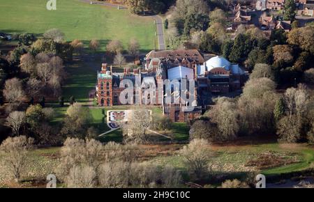 aerial view of Kelham Country House Hotel near Newark, Nottinghamshire Stock Photo