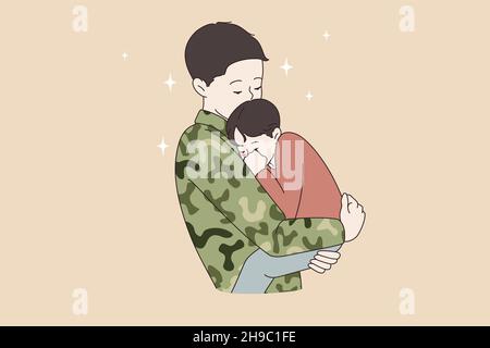 Helping hand and brothers concept Stock Vector Image & Art - Alamy