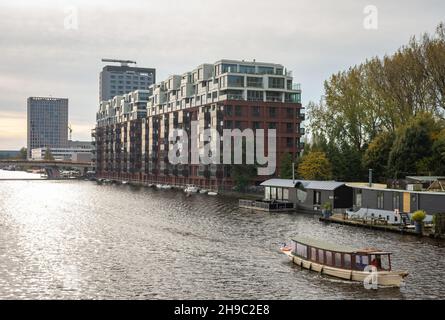 AMSTERDAM, NETHERLANDS - Oct 31, 2021: Omval is a neighbourhood situated in southern part of Amsterdam Stock Photo