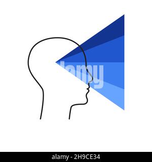 Future vision logo. Development, strategy icon. Foresight in business symbol. Vector illustration, Future vision logo. Development, strategy icon. For Stock Vector