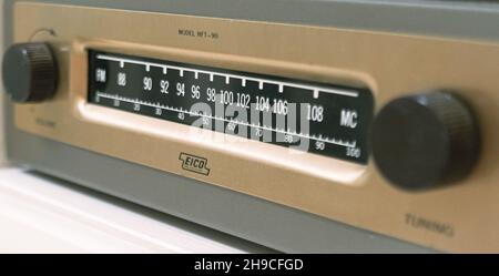 29th of November2021, Russia, Tomsk, an old fashioned radio Stock Photo
