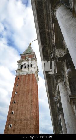 low angle view of san marco campanile Stock Photo