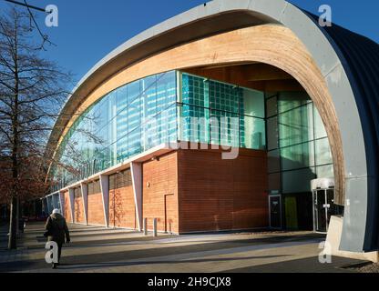 International swimming pool, Corby, England. Stock Photo